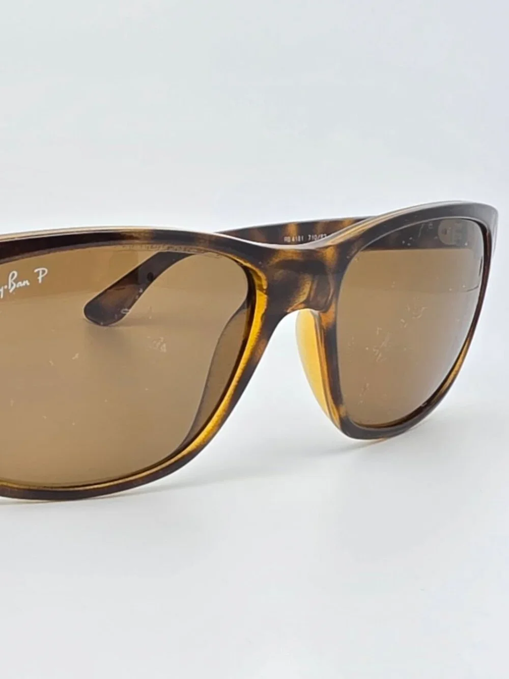 Ray-Ban RB4181 710/83 Havana Frame Polarized Brown Lens Sunglasses w/ Case Italy